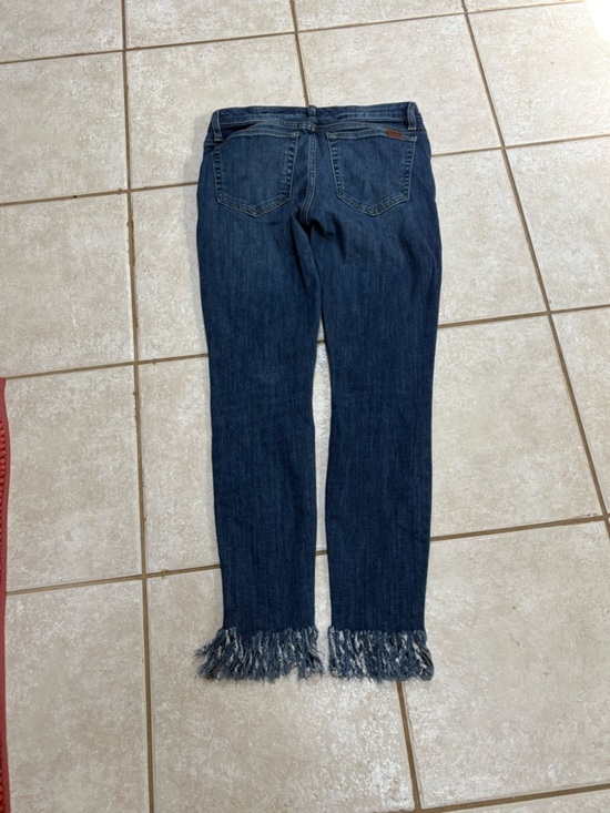 Joe's Jeans Denim - Joe's Jeans Dark Blue Straight Leg Frayed Hem